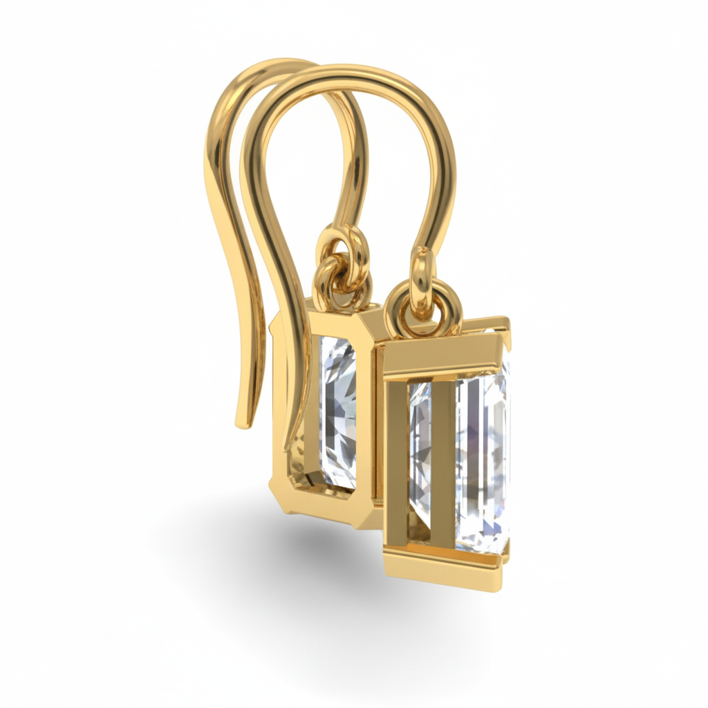 Boucles d'oreilles en or jaune 18 carats 