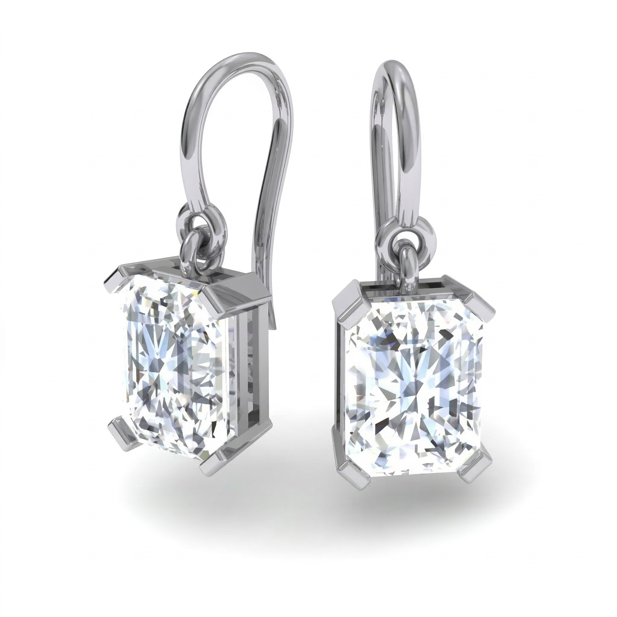 Boucles d'oreilles en or blanc 18 carats