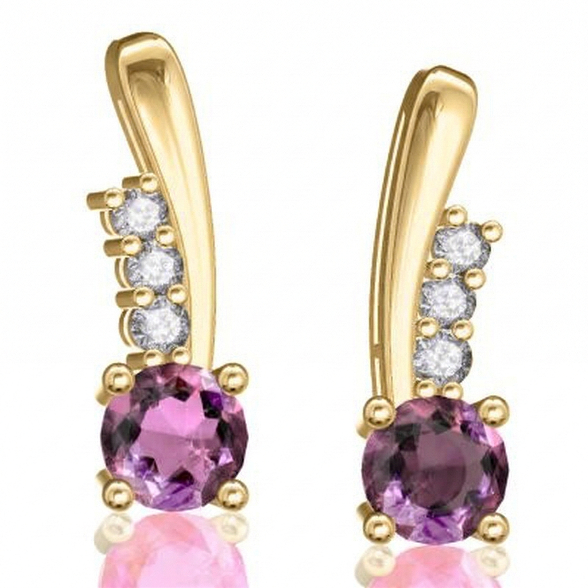 Boucles d'oreilles en or jaune 18 carats