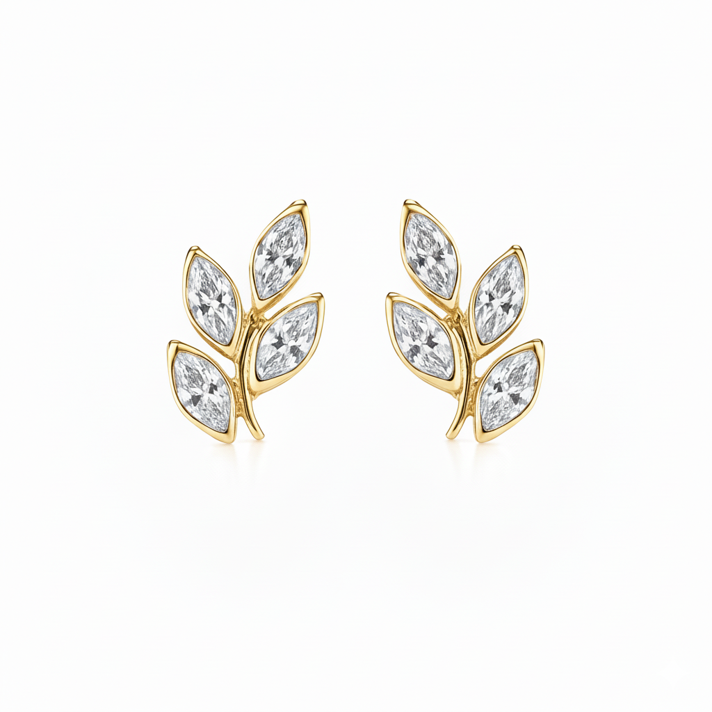 Boucles d'oreilles en or jaune 18 carats