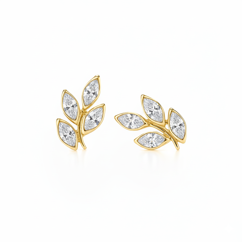 Boucles d'oreilles en or jaune 18 carats
