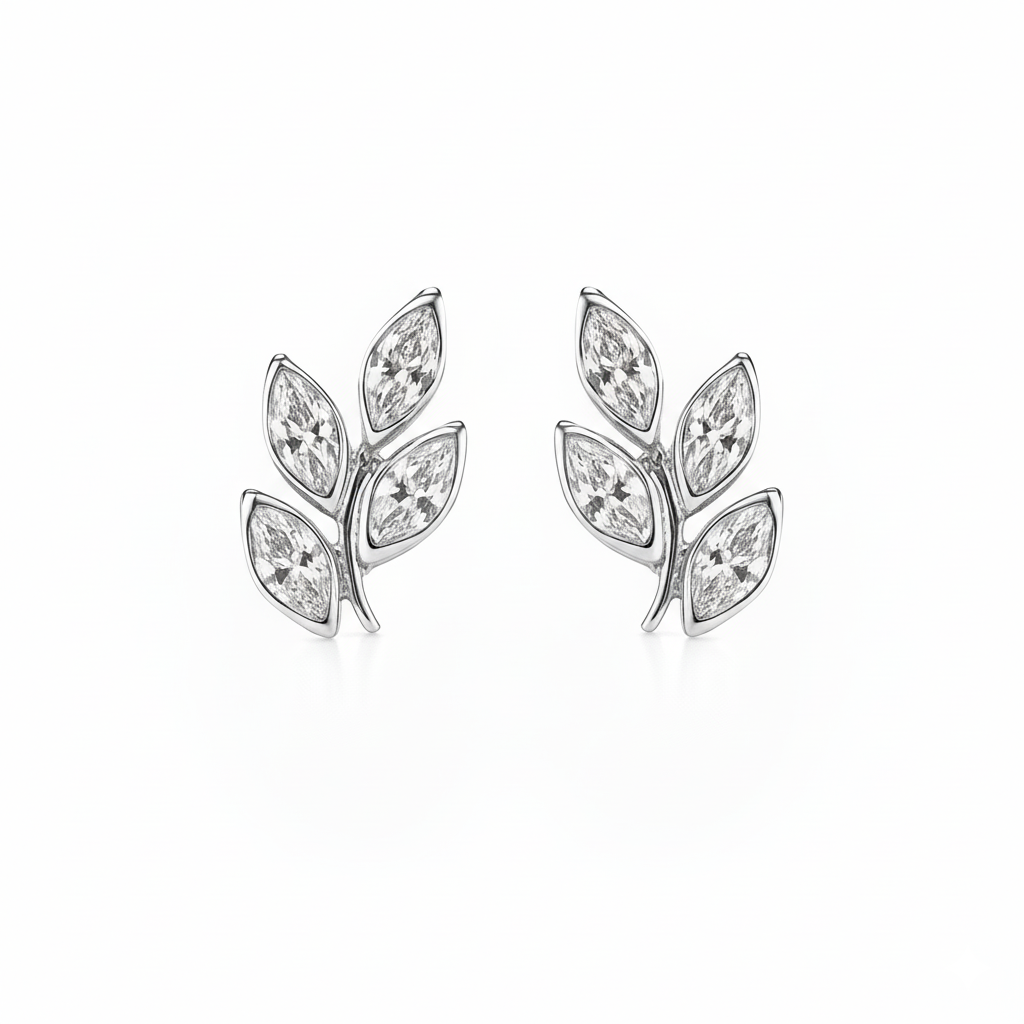 Boucles d'oreilles en or blanc 18 carats