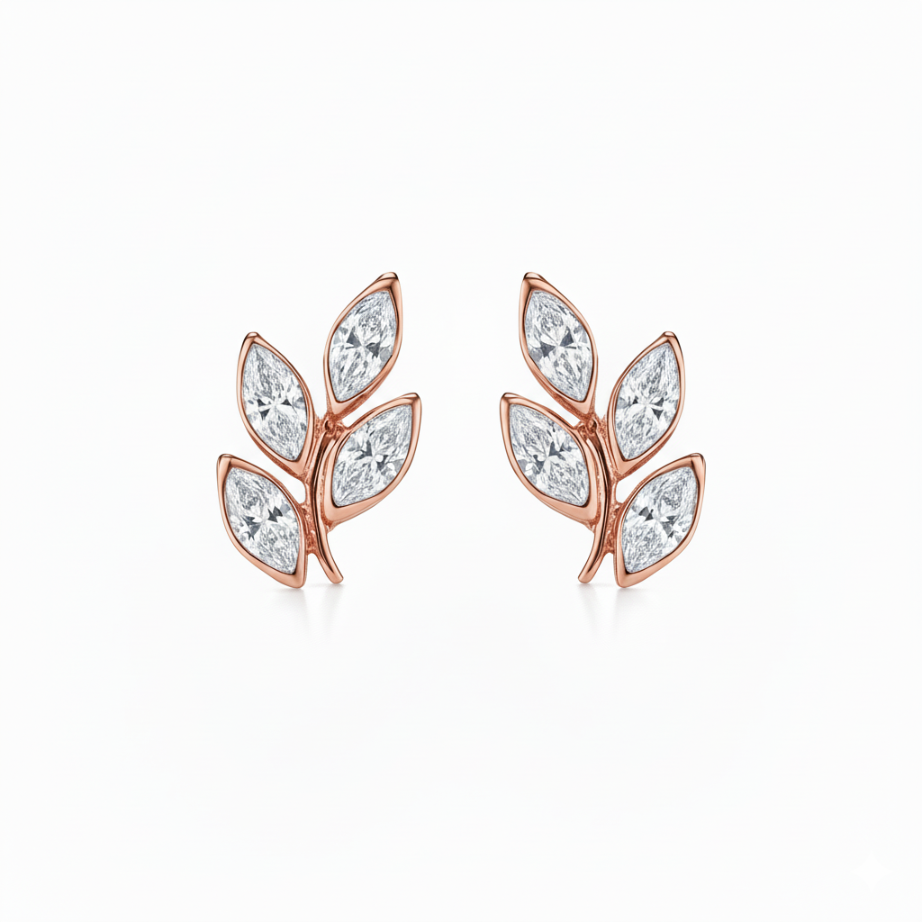 Boucles d'oreilles en or rouge 18 carats