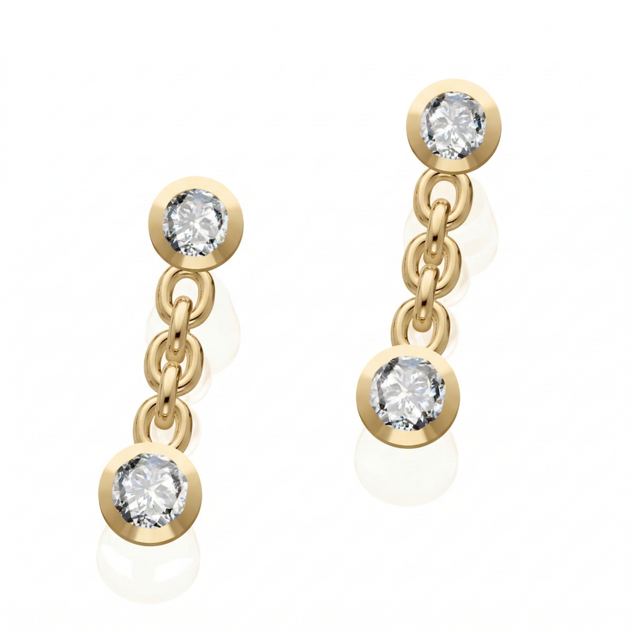 Boucles d'oreilles en or jaune 18 carats