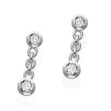 Boucles d'oreilles en or blanc 18 carats