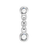 Boucles d'oreilles en or blanc 18 carats