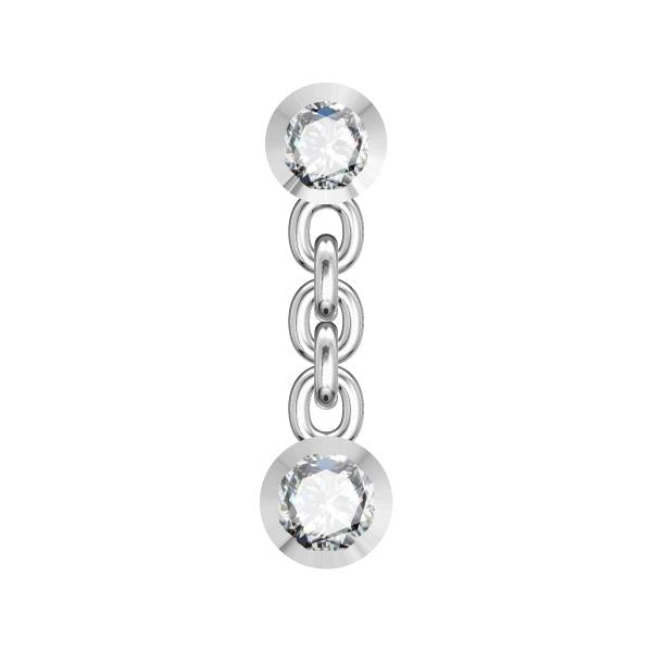 Boucles d'oreilles en or blanc 18 carats