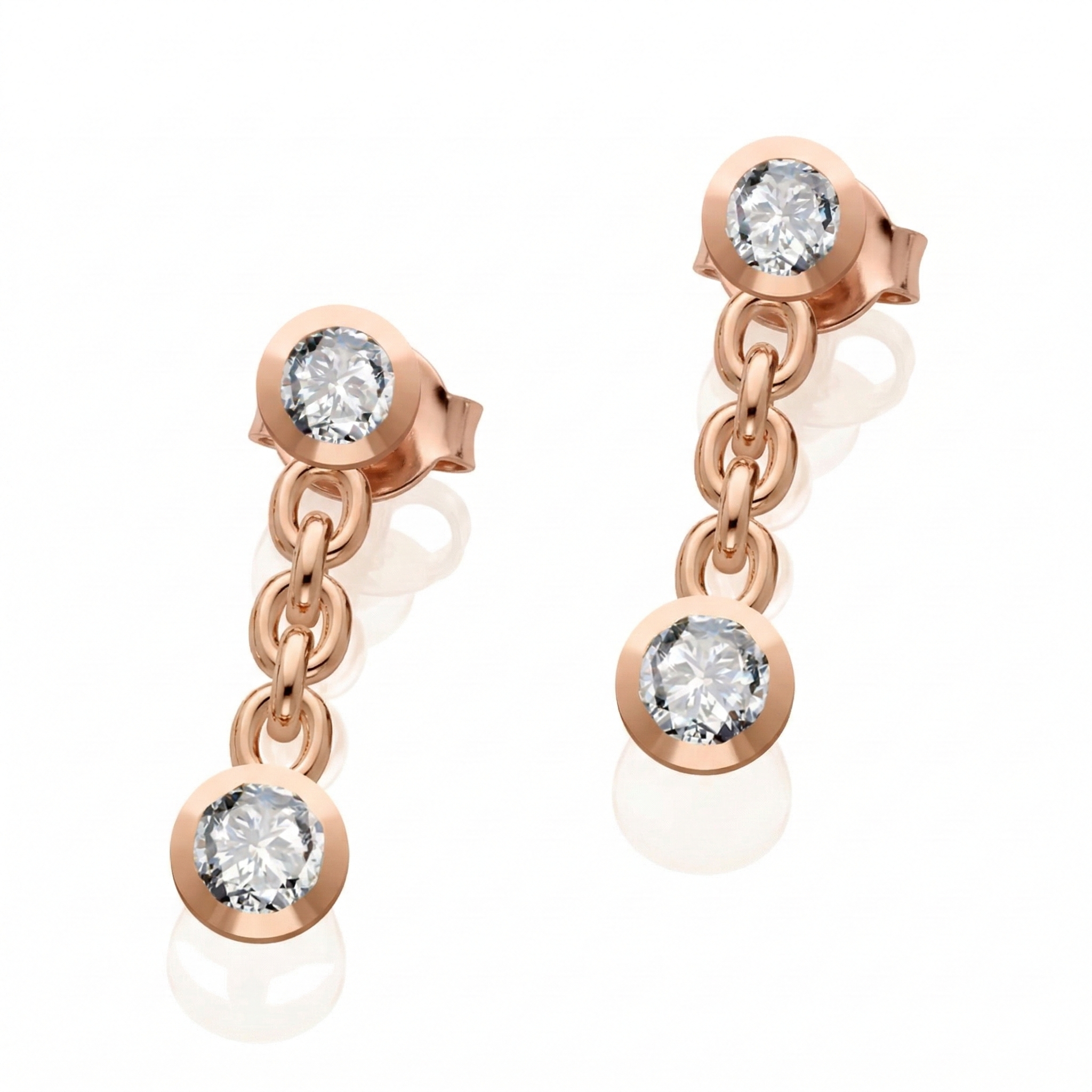 Boucles d'oreilles en or rouge 18 carats