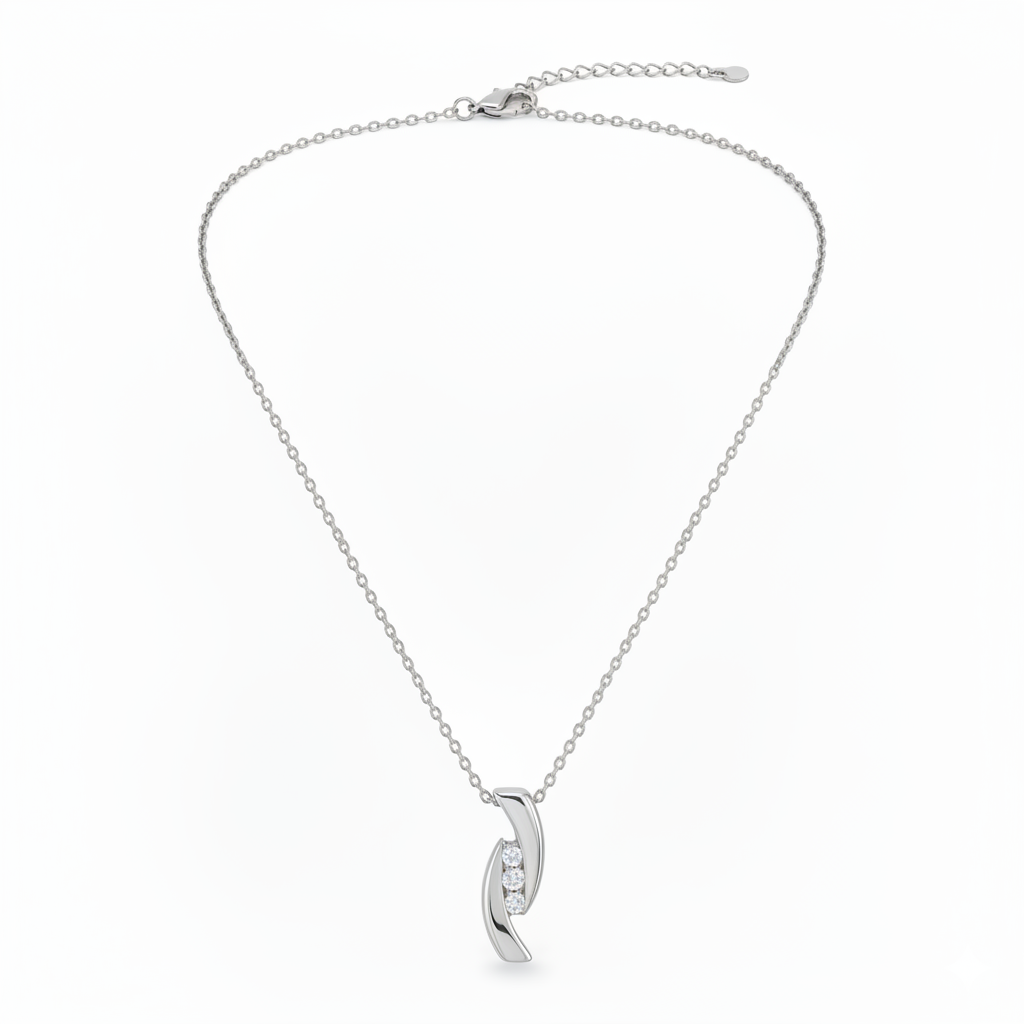 Collier en or blanc 18 carats