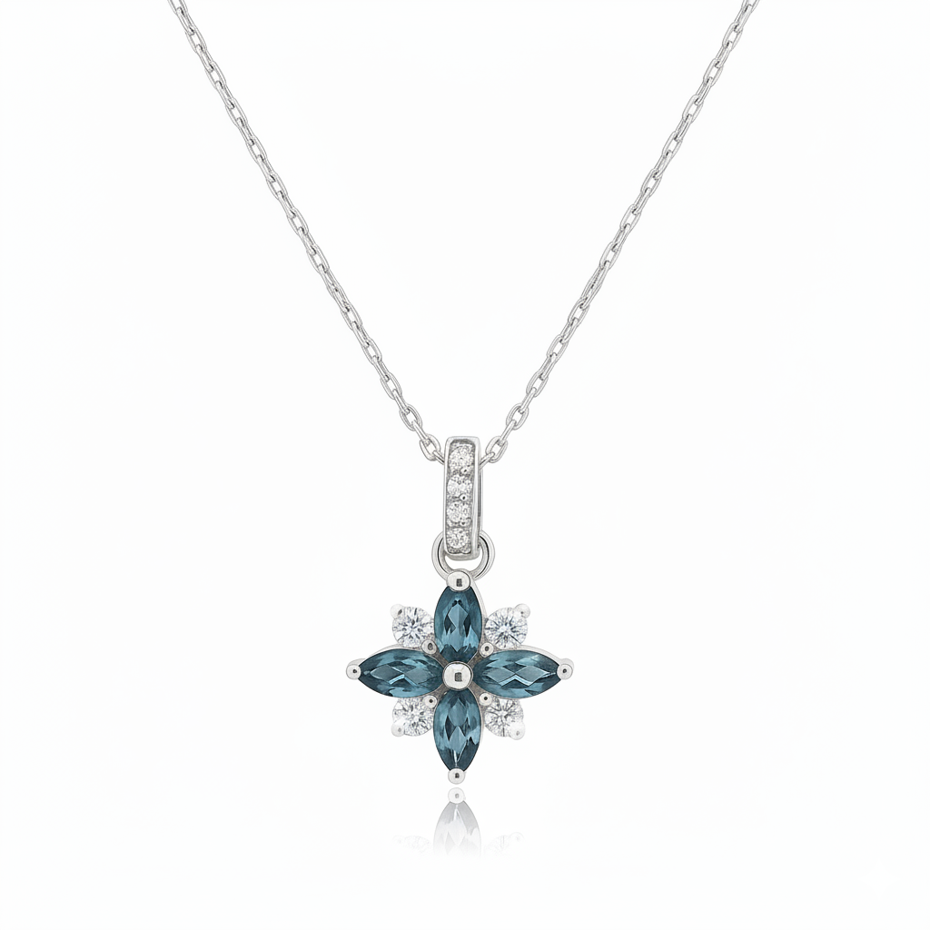Collier en or blanc 18 carats