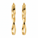 Boucles d’oreilles torsadées en or