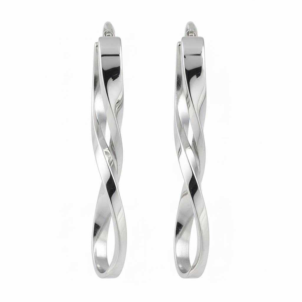 Boucles d’oreilles torsadées en or