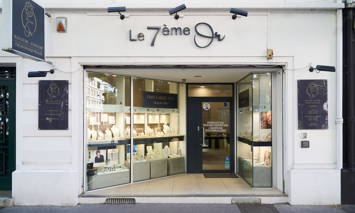 La boutique Le Septième Or, bijouterie et joaillerie artisanale à Lyon