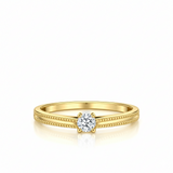 Solitaire en or jaune 18 carats