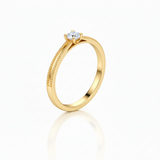Solitaire en or jaune 18 carats