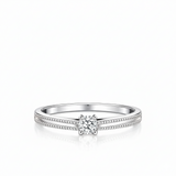 Solitaire en or blanc 18 carats