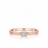 Solitaire en or rouge 18 carats