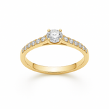Solitaire en or jaune 18 carats