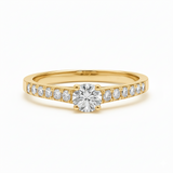 Solitaire en or jaune 18 carats