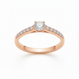 Solitaire en or rouge 18 carats