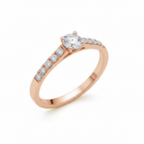 Solitaire en or rouge 18 carats