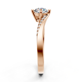 Solitaire en or rouge 18 carats