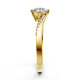 Solitaire en or jaune 18 carats