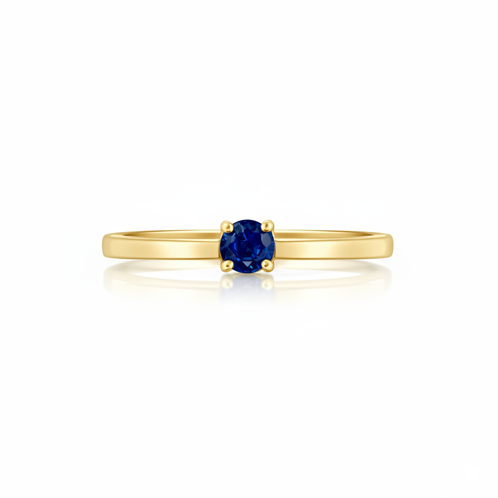 Solitaire en or jaune 18 carats