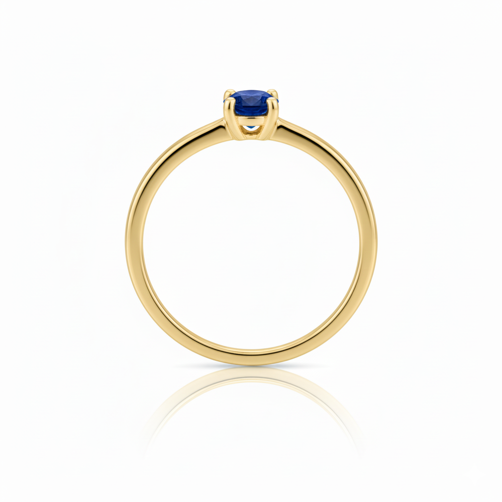 Solitaire en or jaune 18 carats
