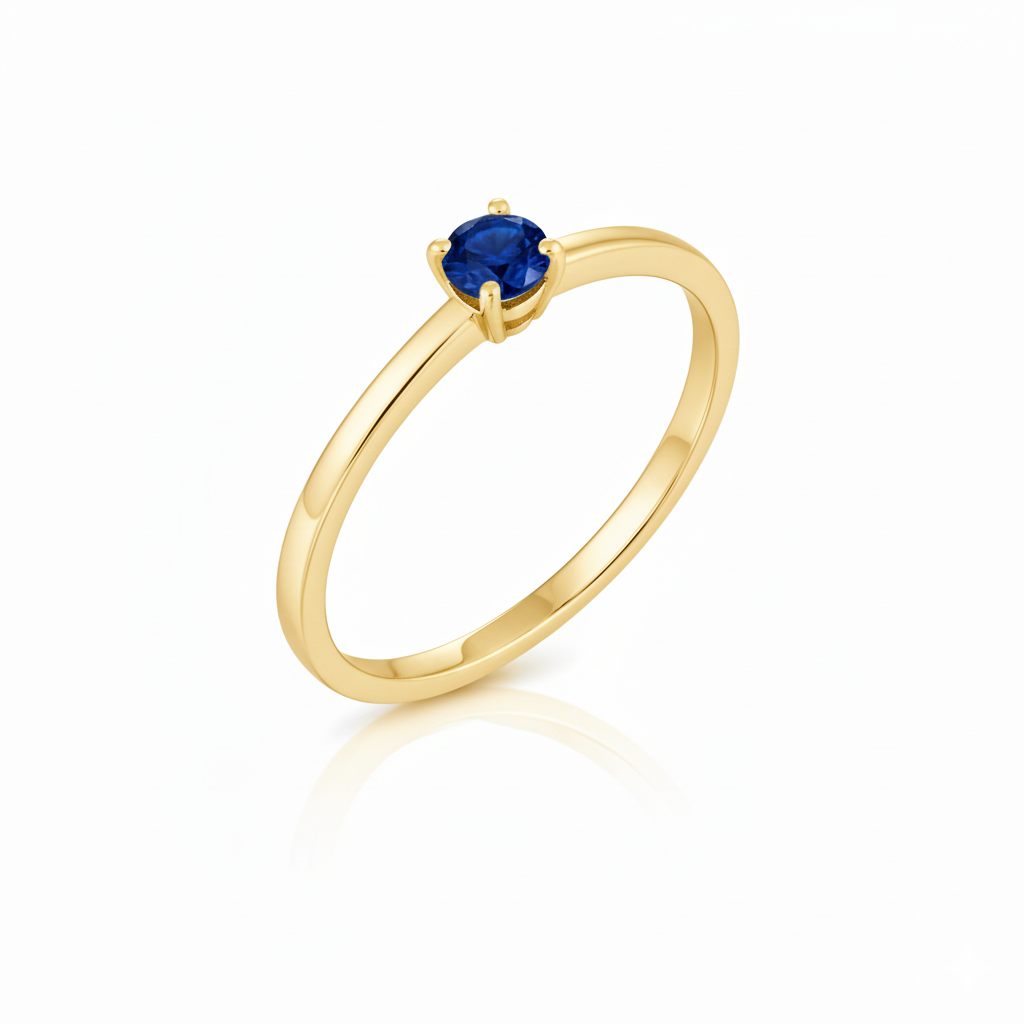 Solitaire en or jaune 18 carats