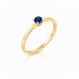 Solitaire en or jaune 18 carats