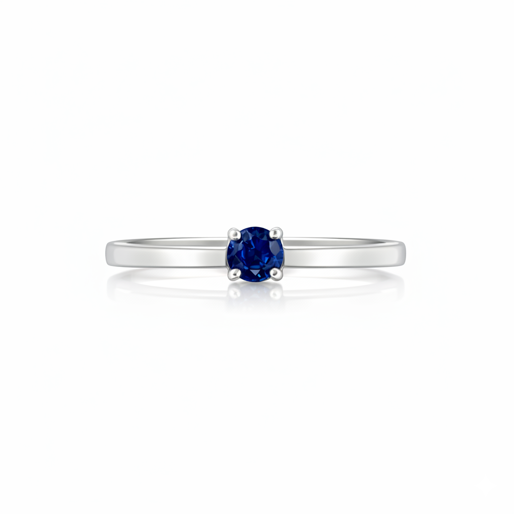 Solitaire en or blanc 18 carats
