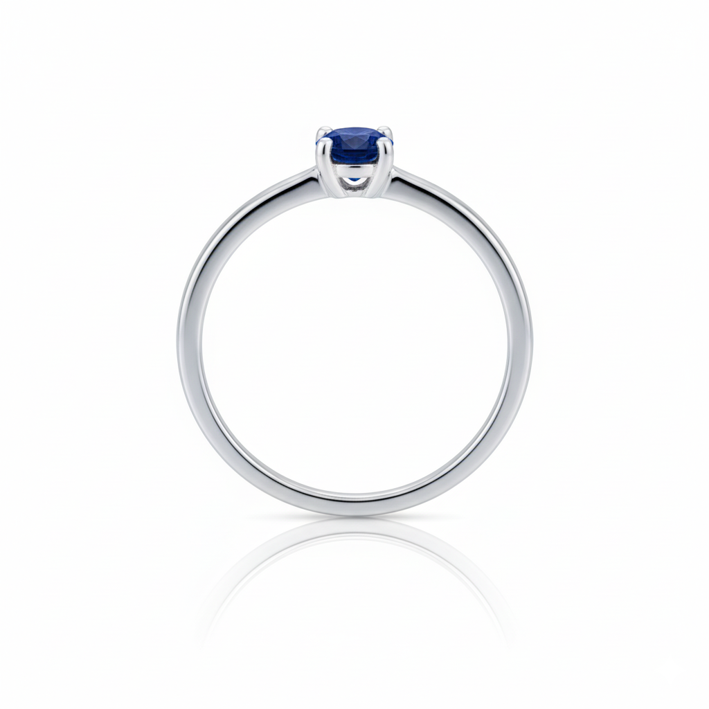 Solitaire Deva en or blanc 18 carats