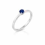 Solitaire en or blanc 18 carats