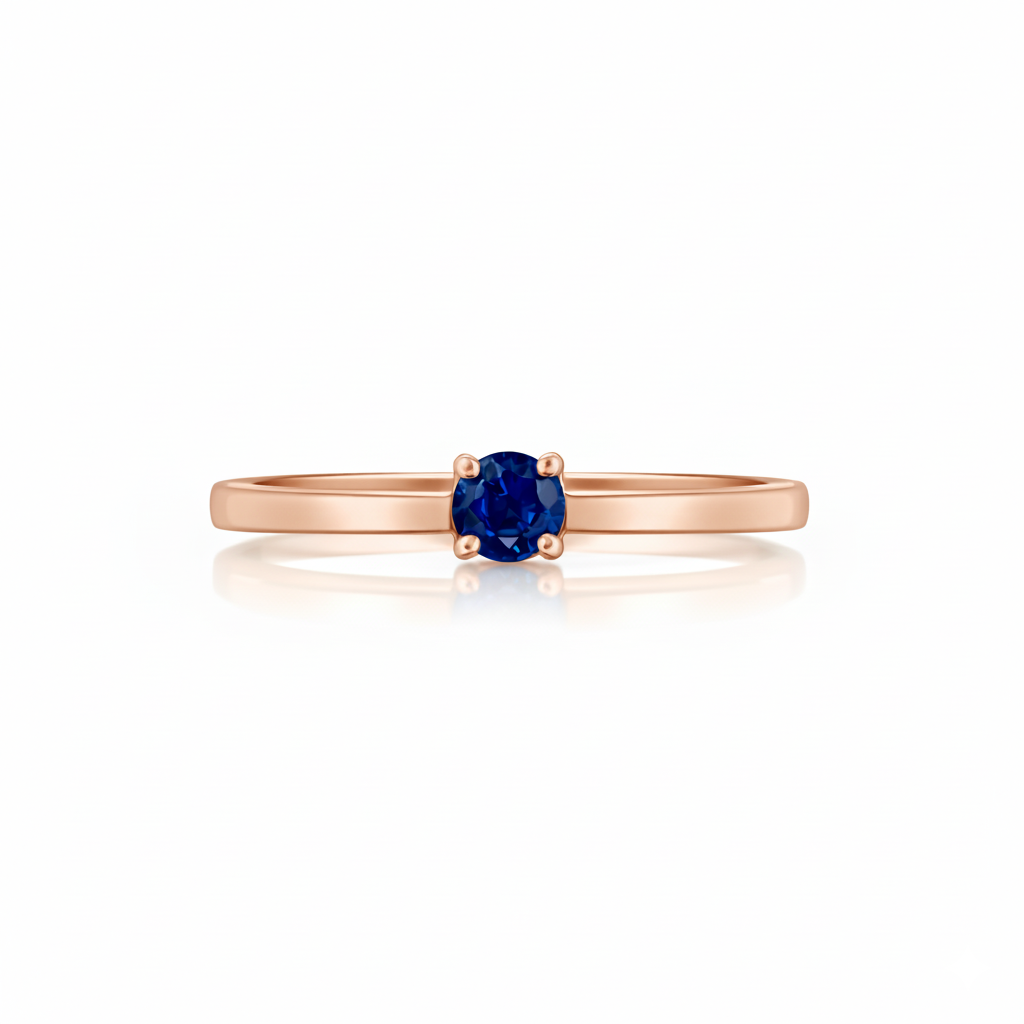 Solitaire en or rouge 18 carats