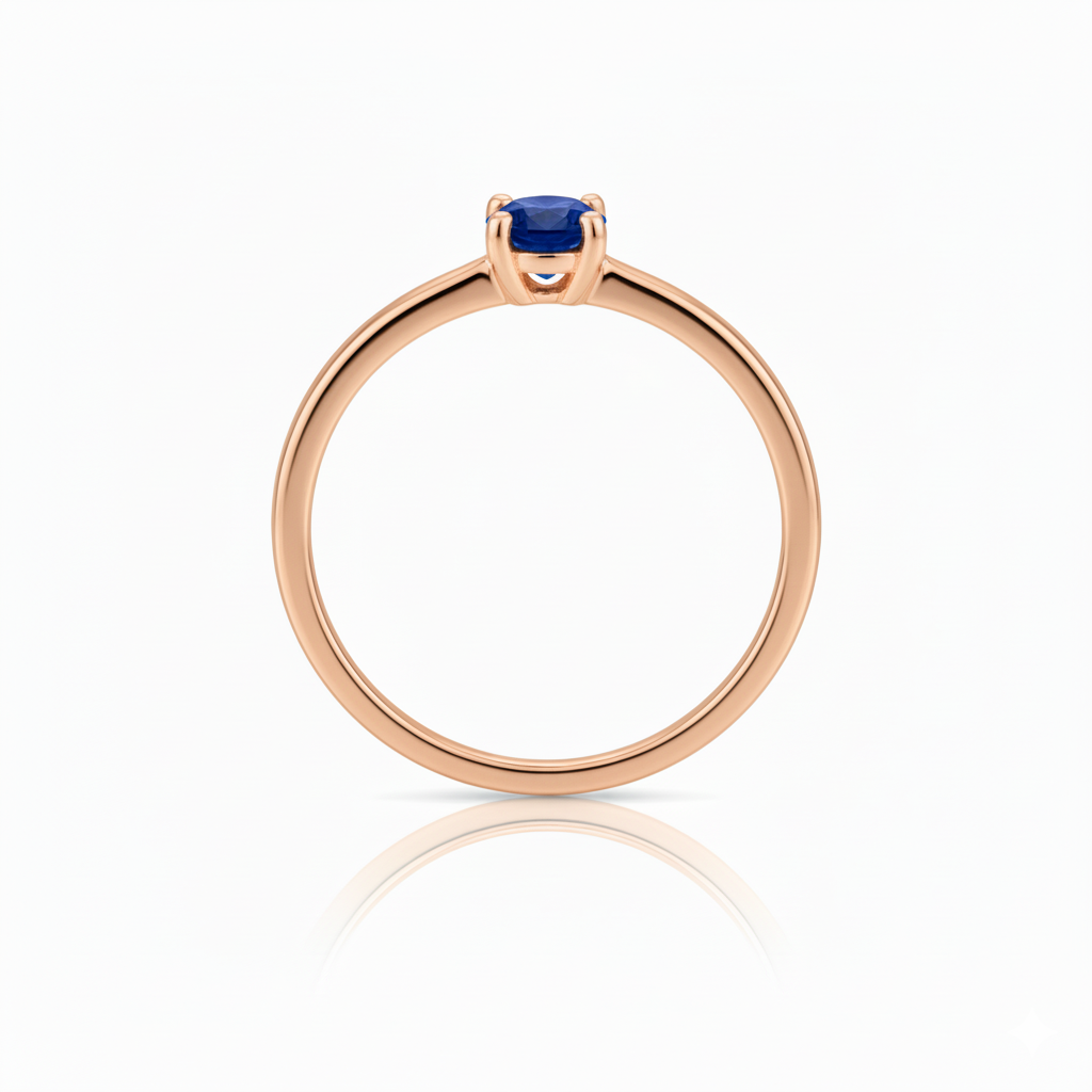 Solitaire en or rouge 18 carats