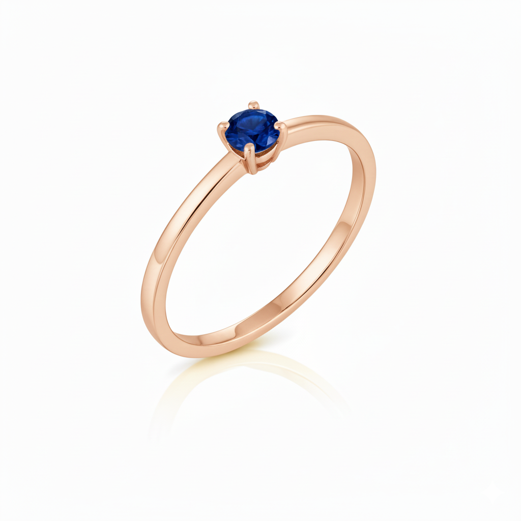 Solitaire en or rouge 18 carats