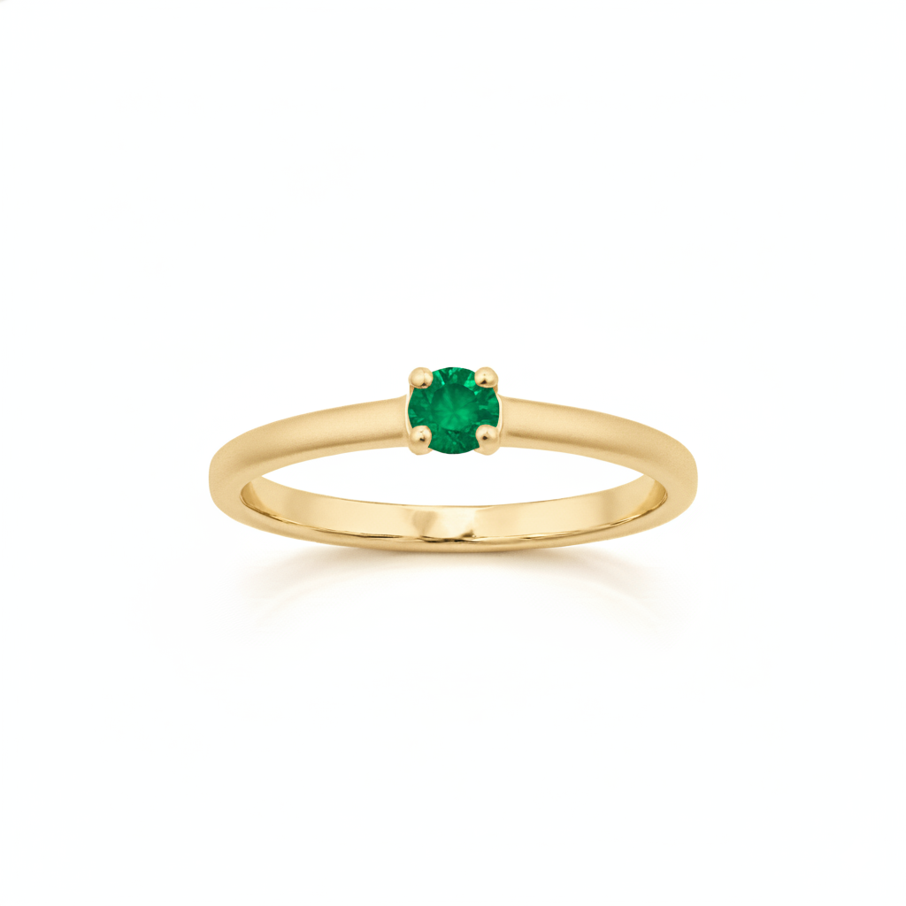 Solitaire en or jaune 18 carats