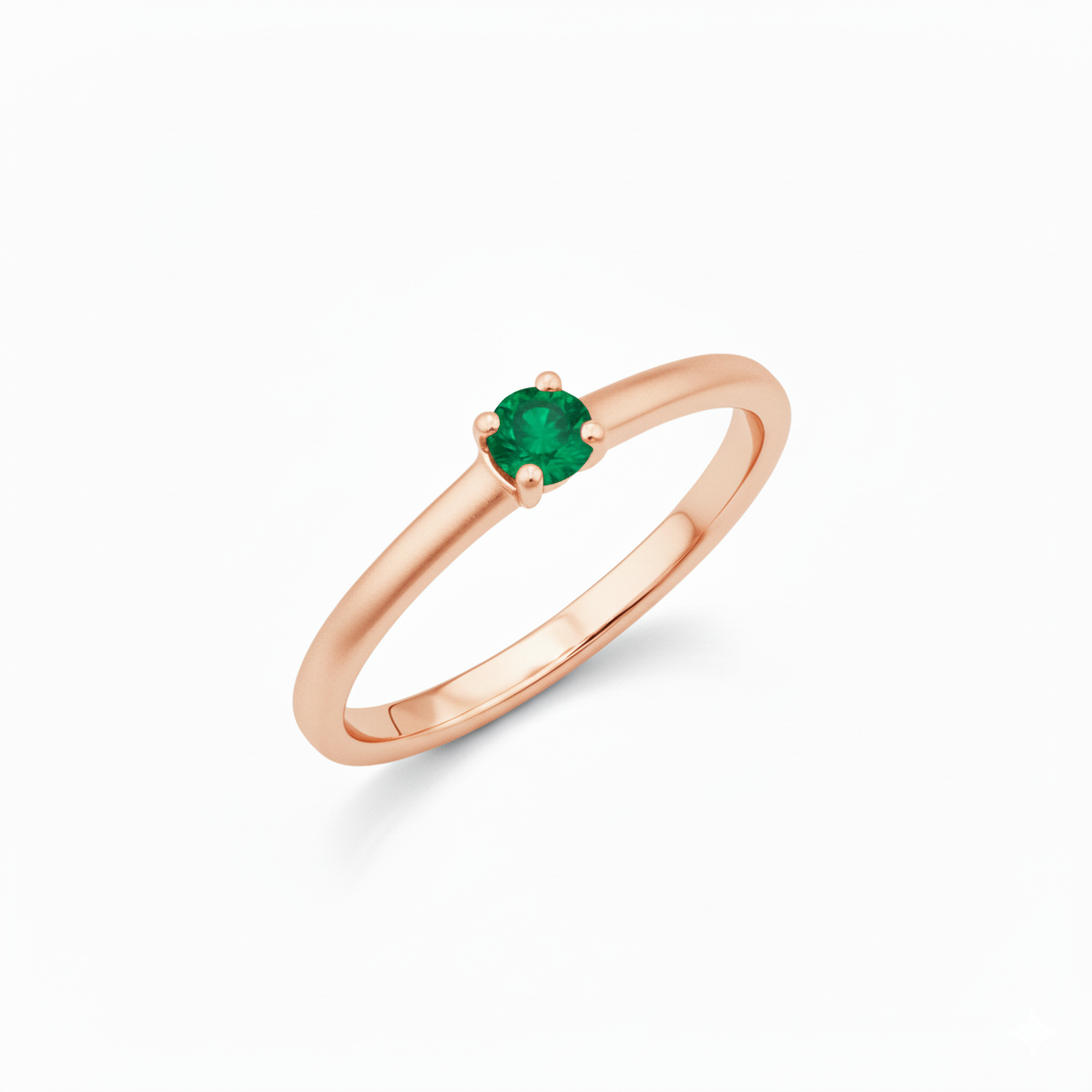 Solitaire en or rouge 18 carats