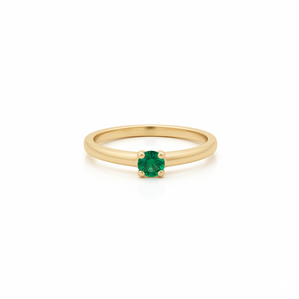 Solitaire en or jaune 18 carats