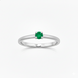 Solitaire en or blanc 18 carats