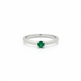 Solitaire en or blanc 18 carats
