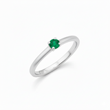 Solitaire en or blanc 18 carats