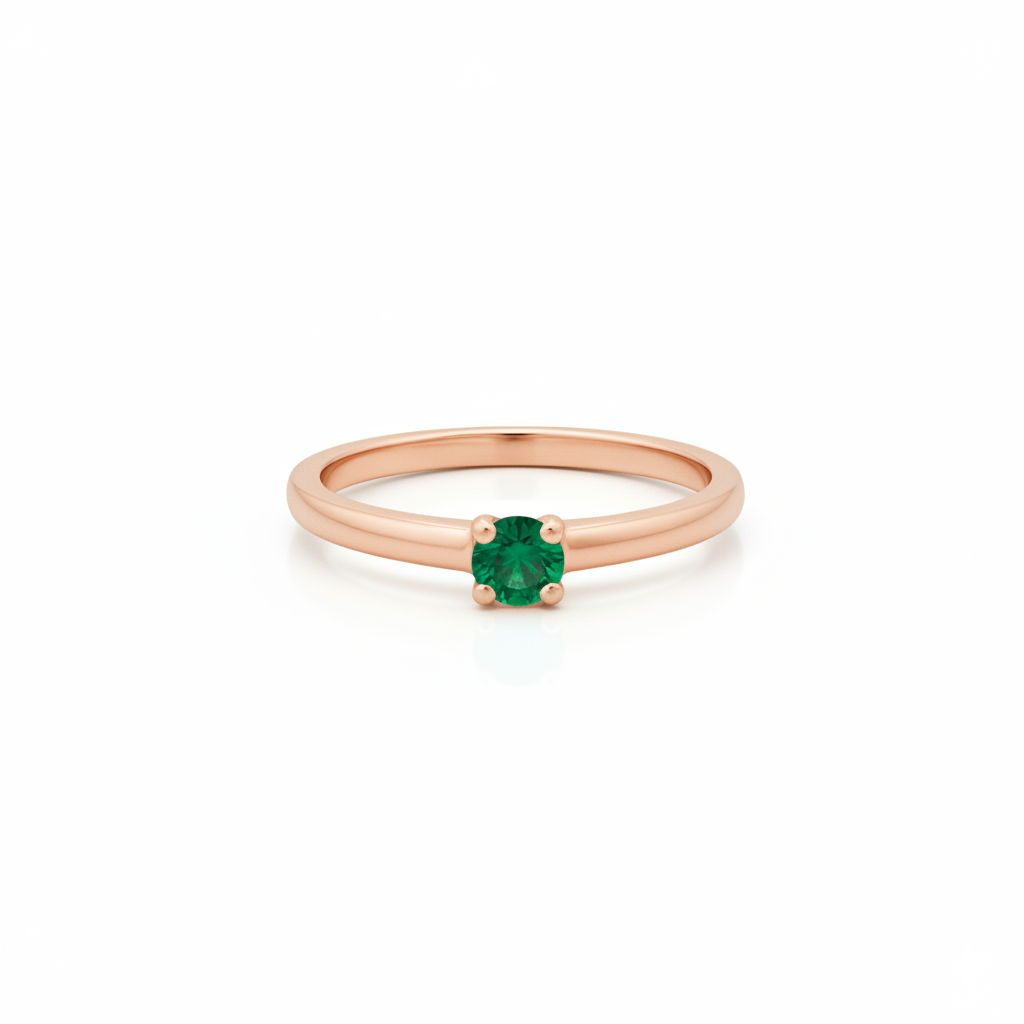 Solitaire en or rouge 18 carats