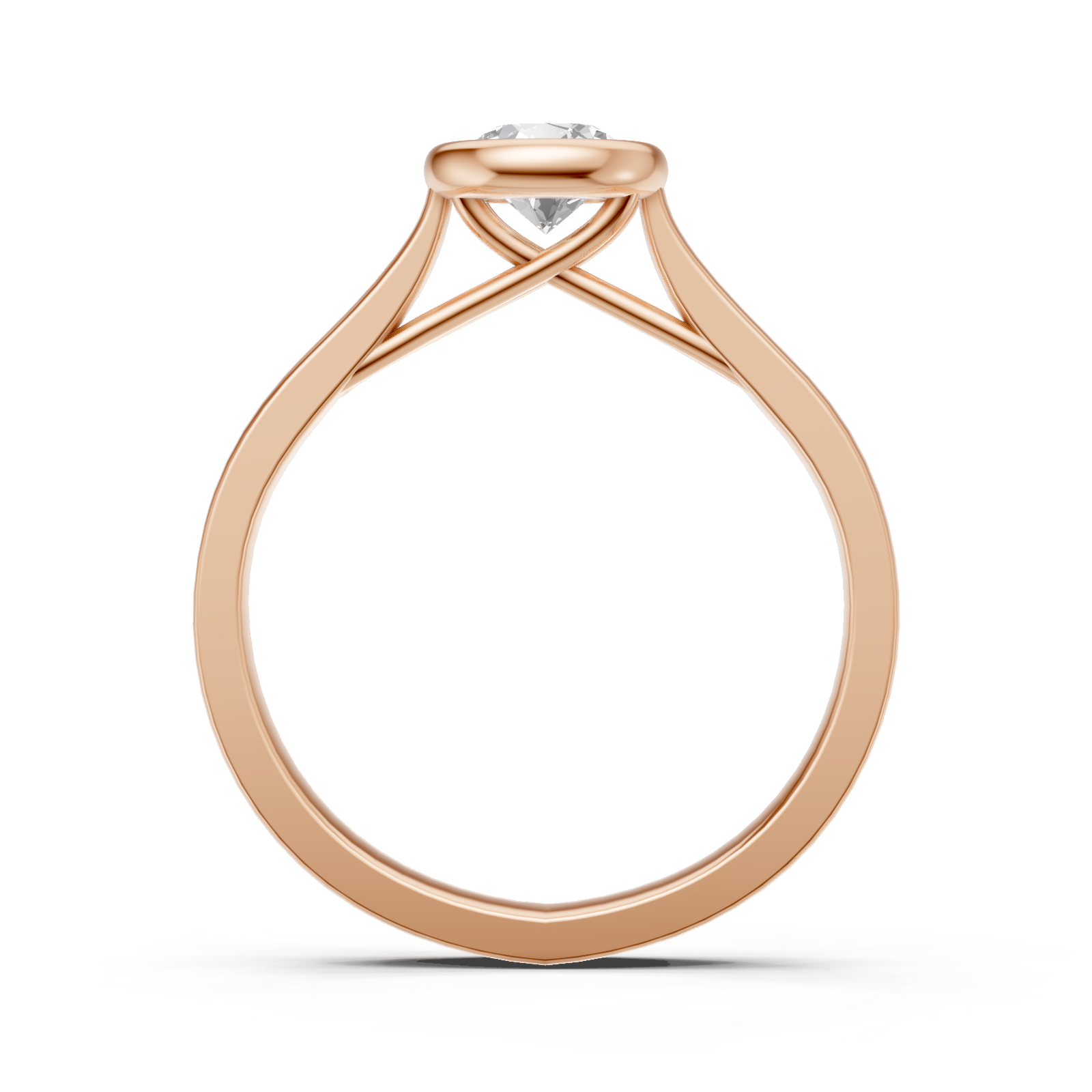 Solitaire en or rouge 18 carats