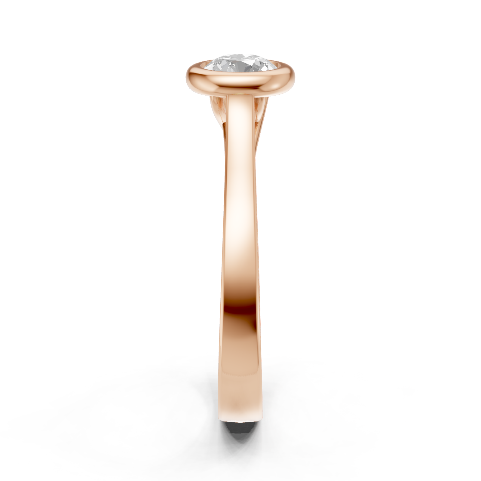 Solitaire en or rouge 18 carats