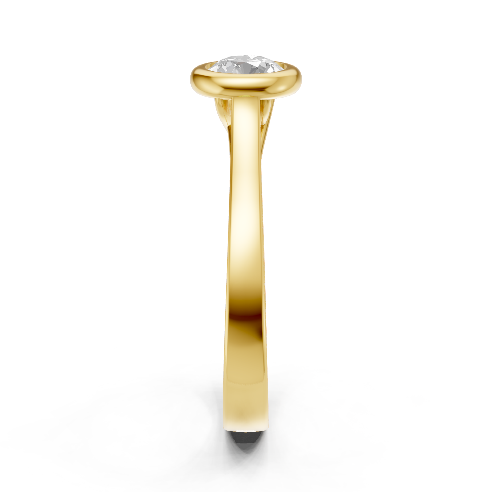 Solitaire en or jaune 18 carats