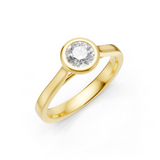 Solitaire en or jaune 18 carats