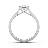 Solitaire en or blanc 18 carats