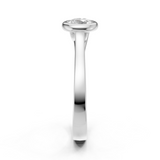 Solitaire en or blanc 18 carats